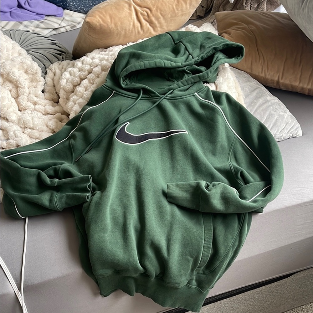 Nike Green Hoodie with Swoosh Logo